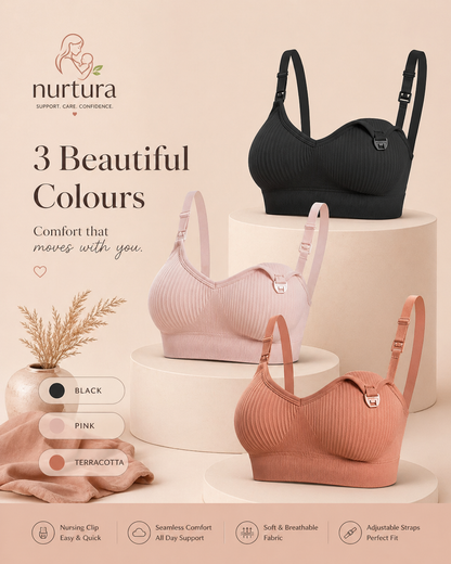 Nurtura™ Nursing Comfort Bra – 3 Pack